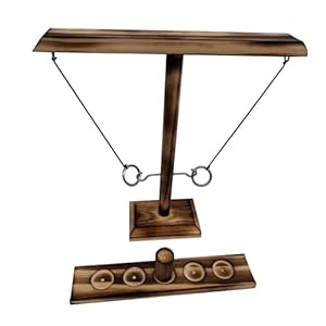 LKG® Ring Toss Game / Haak Drinkspel – Haak & Ladder Drinkfeestspellen | Houten Ring Hook Tossing Games Voor Volwassenen…