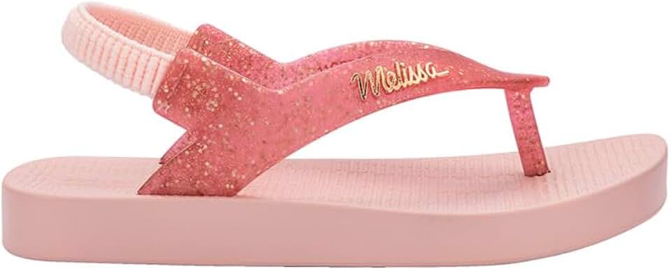 Mini Melissa Sun Long Beach Baby Rosa Glitter 35762