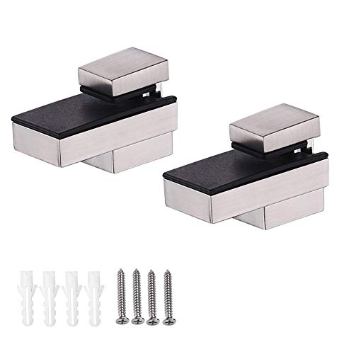 Kaileyouxiangongsi Adjustable Wood/Glass Shelf Bracket Solid Metal Wall Mount 2 Pcs Or One Pair,Brushed Nickel #TOP2