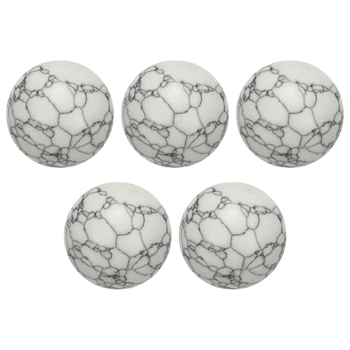 QUARKZMAN 5 Piezas De Bolas De Esfera De Piedras Preciosas 20mm Mini Esferas De Cuarzo Natural Pulido Bola De Cristal Tallada A Mano Para Jardín Cocina Sala De Estar Baño Negro Blanco