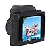 Generic Piccola Fotocamera Digitale, Fotocamera per il Portachiavi di Registrazione 4k da 64 MP in 19 Effetti di Filtro Largo 78 ° per la Registrazione di Viaggio (BLACK) immagine