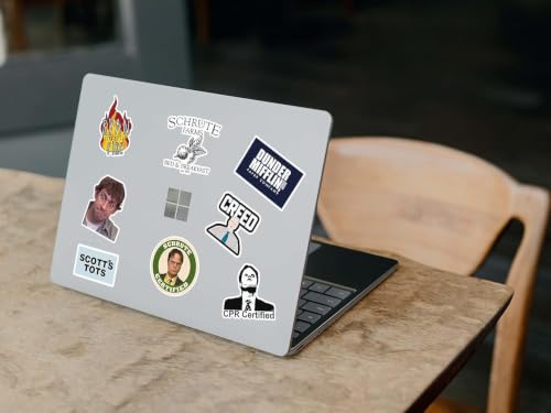 Image of CodersParadise Office & TV Show Aesthetic Vinyl Sticker- Waterproof, Self-Adhesive, Residue-Free Decals for Laptop, Journal, Bike Helmet & Mobile Case, Decorative Stickers for Teen & Adult(Pack of 58)