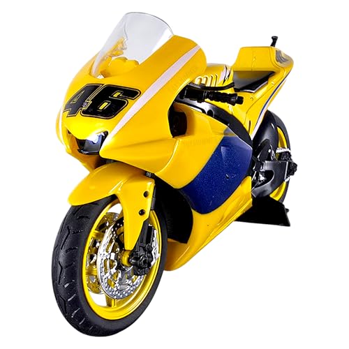 Image of Moto GP 46 Track Bike dyecast Motorcycle, supersportbike,1:12 Scale,Sound & Light Functions, Color(Yellow) Toy for Bike Lovers, Collectors