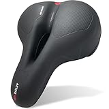TravelHawk Fahrradsattel Herren Damen - Fahrradsitz Ergonomisch Fahrrad Sattel mit Memomry Foam, Fahrradsitz Universal, Bequemer Fahrradsattel für E-Bike, Fahrrad, MTB - Schwarz