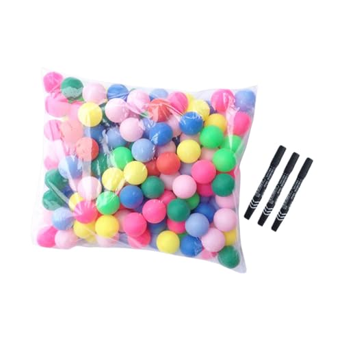 DYNWAVE 50x Raffle Balls Small Diameter 4cm Colorful Activity Table Tennis Balls Bingo Balls for Recreational Activities Group Games