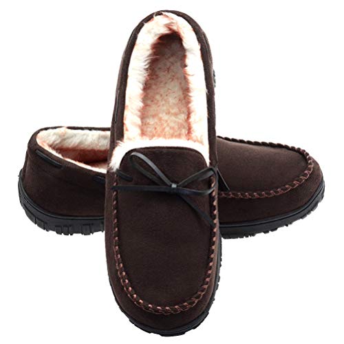 LA PLAGE Men's Slippers Soft Slippers Indoor/Outdoor Furry House Shoes Casual Shoes 9