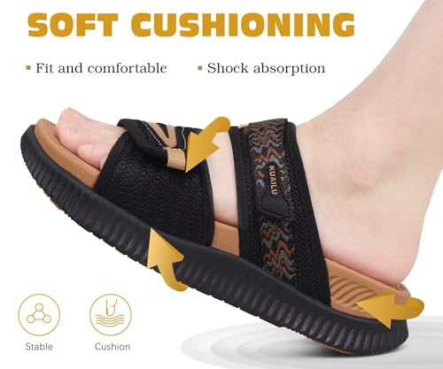 Image of KuaiLu Womens Orthotic Adjustable Strap Slides Arch Support Slip On Sandals
