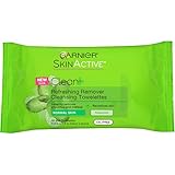 Garnier SkinActive Clean + Refreshing Remover Cleansing Towelettes 25 ea (Pack of 3)