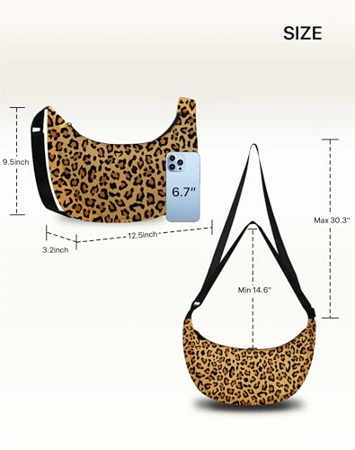 Crescent Bag Casual Crossbody Bags for Women Shoulder Purse Lightweight with Adjustable Strap for Travel Hiking Workout3