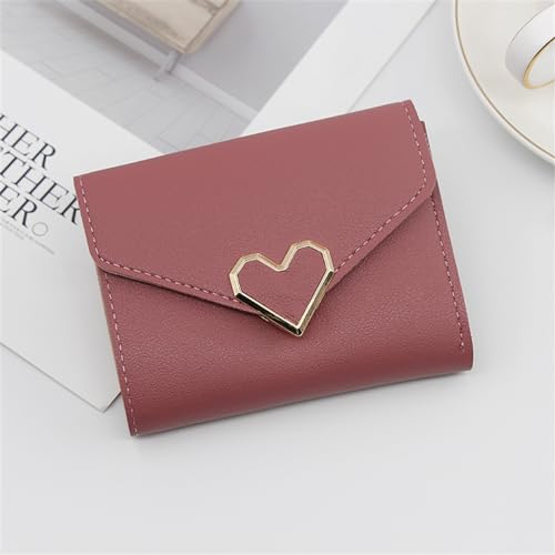 Short Wallet for Women PU Leather Coin Purse Portable Card Slots Change Pocket Suitable for Various Uses, app. 11.5x2x9cm /4.52x0.78x3.54in, Black3