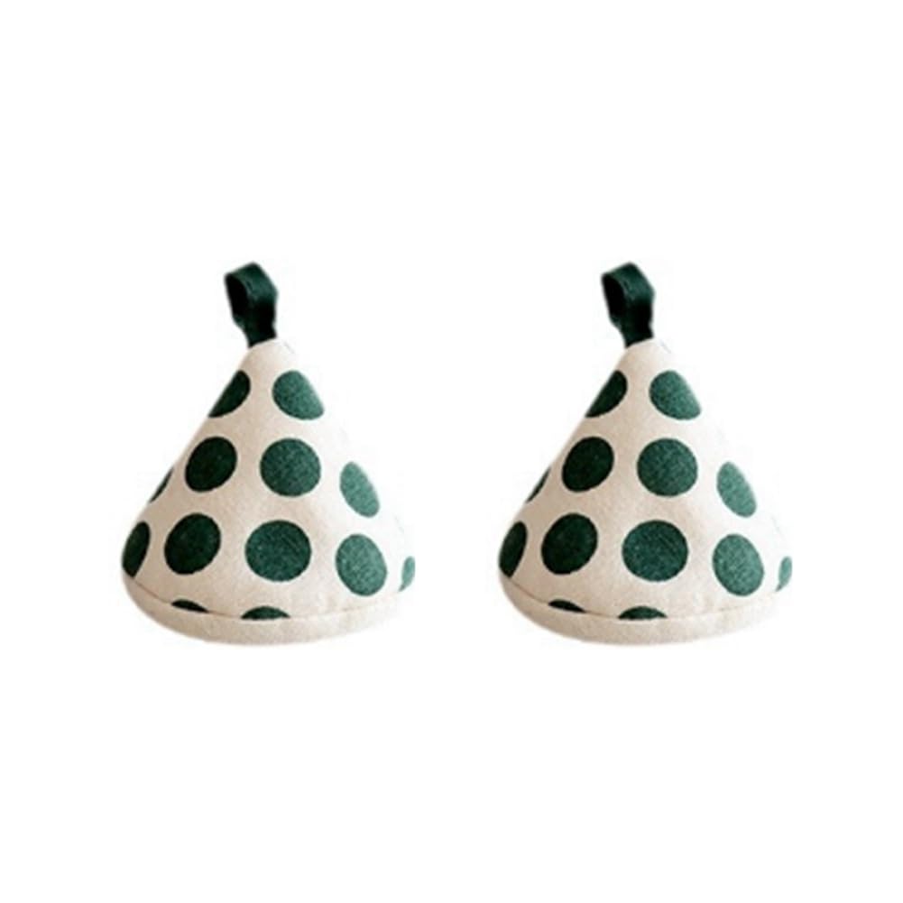 CTRLZS Kitchen Insulation Gloves Anti-Scalding Insulation Gloves Triangle Pot Insulation Gloves Handle Cap Heat Insulation Gloves Cute Fabric Pot Cap Pot Jacket Green