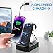 Tacelary 8 in 1 Wireless Charging Station, 100W USB C 2 Ports, Aluminum Alloy Cell Phone Charging Station Compatible with iPhone Series, iWatch, AirPods Pro