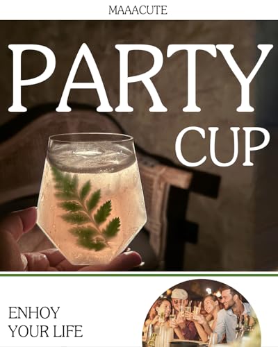 Image of Maaacute 40 Pack Plastic Stemless Wine cocktail Whiskey Champagne Glasses, 12 Oz Disposable Clear Unbreakable Cups for Party Bars Wedding Tasting (Diamond-shaped)
