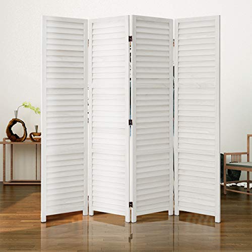Esright4panelwoodroomdivider56fttallfoldingprivacyscreenroomdividerfreestandingpartitionwalldividersforofficebamboobedroomwhite  Urban Country Home Decor Esright 4 panel wood room divider 56 ft tall folding privacy screen room divider freestanding partition wall dividers for officebamboobedroom white  urban country home decor