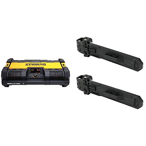 DEWALT ToughSystem Radio and Battery Charger, Bluetooth Music Player (DWST08810) & TOUGHSYSTEM DS Carrier Brackets - Pair