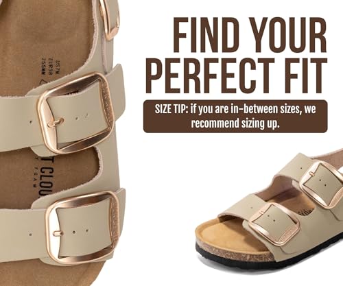 Image of Project Cloud 100% Genuine Leather Ankle Strap Footbed Sandal with Lightweight & Comfortable Walking Fisherman Sandals for Women - Non Slip Memory Foam Slingback Womens Sandals 2026 (Garda)