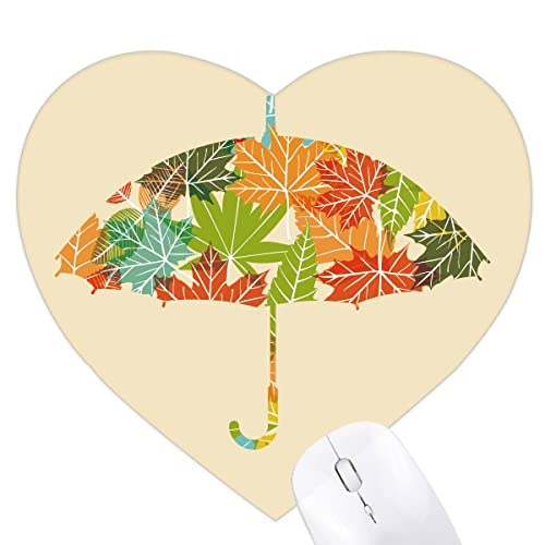 Tapis de souris coeur feuilles parapluie évite les douleurs de poignet