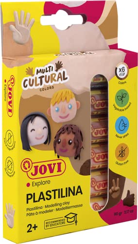 Jovi - Estuche 6 Barras Plastilina 15 Gr Colores Multiculturales En Oferta Jovi - Estuche De Plastilina, 6 Barritas De 15 Gramos, Multicultural Colors, Sin Gluten (90/6M)