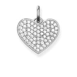 Farbe: silberfarben, weiß Thomas Sabo Damen-Anhänger Herz Pavé Sterling Silver LBPE0022-051-14