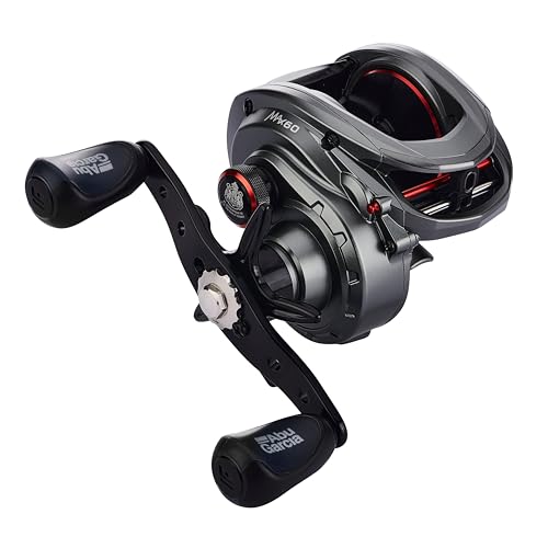 Abu Garcia Molinete de perfil baixo MAX – Molinete de pesca com isca Baitcaster para pesca predadora