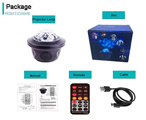 Nachtlampprojector, AUELEK LED-lichtprojector, sterrenlichten en Ocean Wave Galaxy Projector met muziek Bluetooth… - Image 7