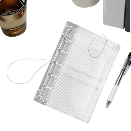 Carpeta transparente - PVC, carpeta de anillo, diseño triple | Pequeñas fundas para cuadernos de 5 anillos, encuadernación de tarjetas fotográficas triplegables M5 para documentos de colección de