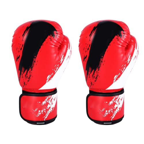 Guantes de entrenamiento de piel para kickboxing, guantes largos para hombres y mujeres, guantes de boxeo, guantes de entrenamiento, 10 onzas, 6 onzas