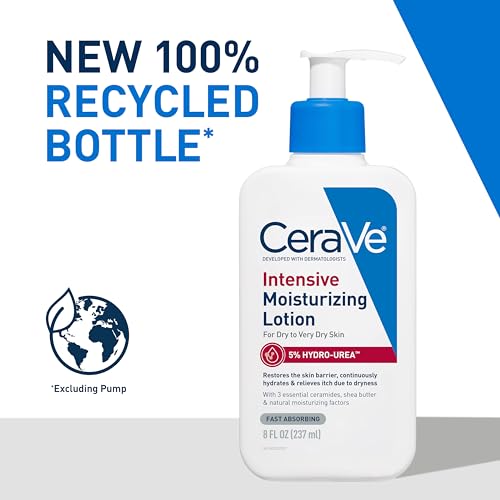 Image of CeraVe Intensive Moisturizing Lotion, Hydro-Urea + Shea Butter, Body Lotion For Dry Skin, Relieves Signs Of Extra Dry Skin, Non Greasy Hydrating Cream For Rough, Tight, Red & Itchy Skin, 8oz