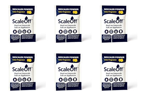 ScaleOff™ Universal Descaler Powder – Pack of 6 (100g Each) | Multi-Appliance Cleaner for Washing Machines, Dishwashers, Kettles, Boilers & Coffee Makers | Removes Limescale & Odour