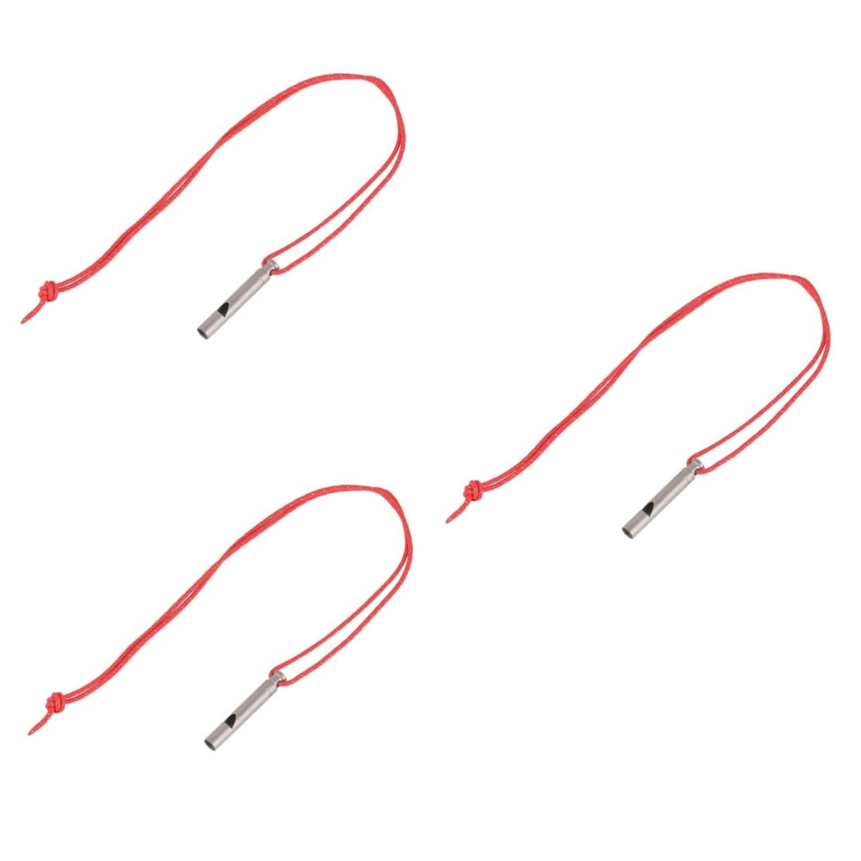 TOYANDONA Silbato de Titanio Light Whistle Silbato de Camping Silbato Resistente Silbato Deportivo con cordón Deportes y Aire cordón de Silbato Delicado Silbato de Senderismo Silver