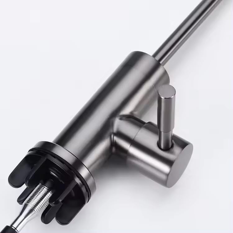 Image of AQUIEEN SS 304 Kitchen RO Water Tap | Stainless Steel RO Faucet for Water Purifier | Cold Water Drinking Tap for Home, Kitchen & Office | Premium RO Tap, Gun Grey