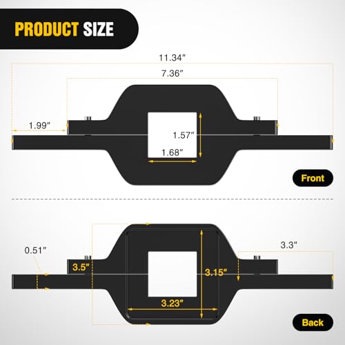Image of Nilight 1-1 /4 inch Towing Hitch Receiver Mount Bracket for Truck Trailer RV SUV Pick Up fit Dual LED Work Light Reverse Rear Back Up Off Road Lights(Towing Hitch Receiver Mount Bracket) Without Light