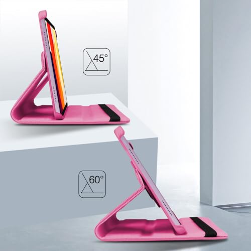 Image of TGK Rotating Cover for Redmi Pad SE 11 inch 360 Degree Leather Flip Case (Hot Pink)