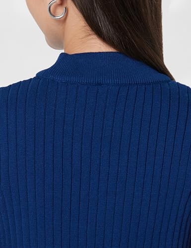 Image of BlissClub Move All Day Sleeveless Top, 100% Cotton,Turtleneck Collar,High Side Slits,Versatile