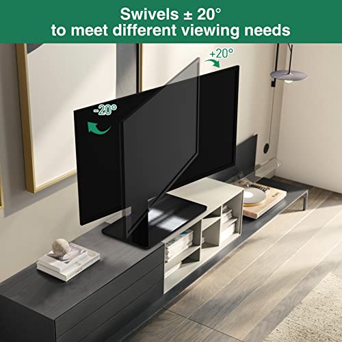 Mount Pro Swivel Universal Tv Stand/Base - Table Top Tv Stands For 37 To 70 Inch Lcd Led Tvs - 9 Levels Height Adjustable Tv Mount Stand With Tempered Glass Base, Holds Up To 88Lbs, Max Vesa 600X400Mm #TOP1