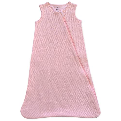 Image of HonestBaby Organic Cotton Matelasse Wearable Blanket, Pink, Medium