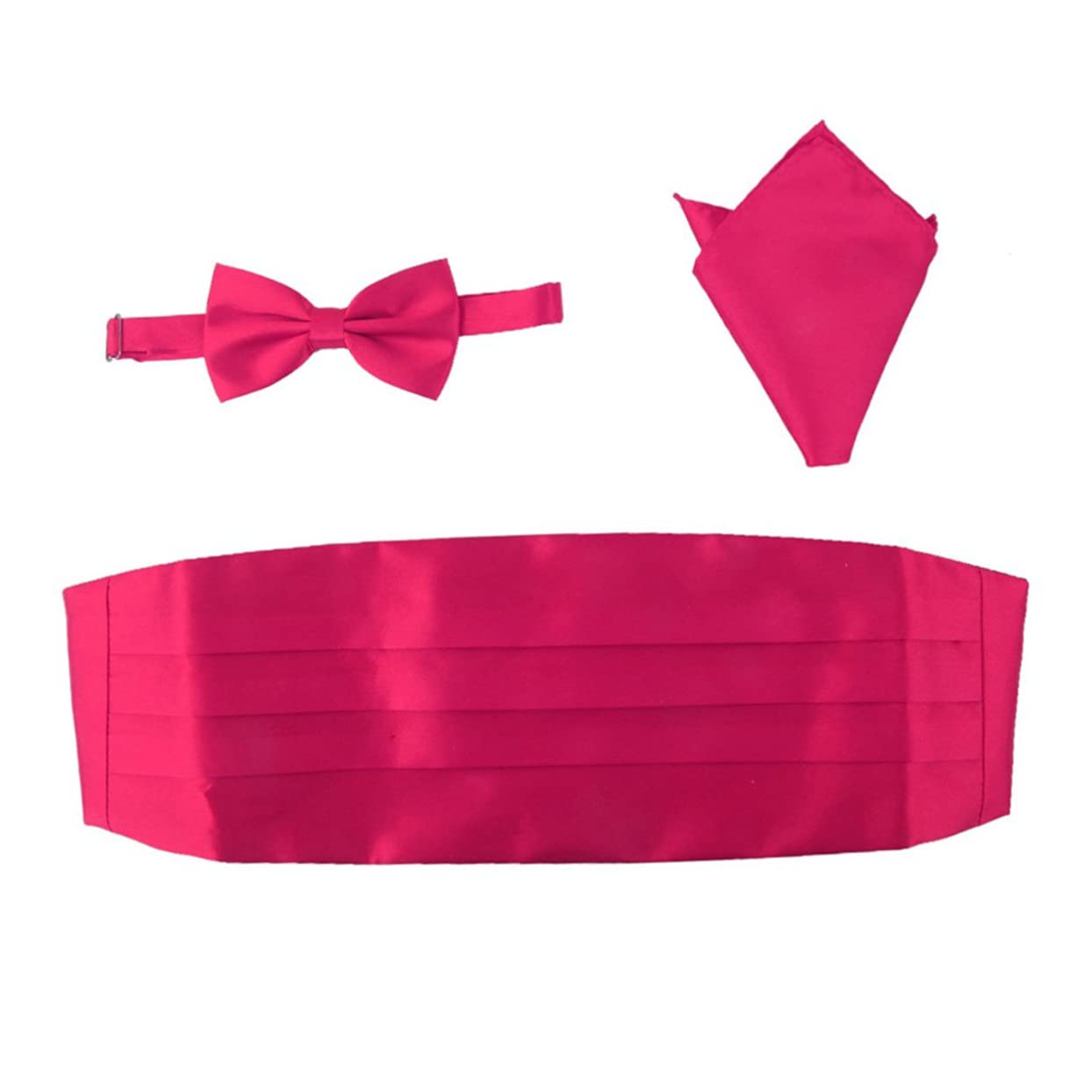 TINEASUR3pcs Men's Handkerchief Bow Tie and Cummerbund Mens Handkerchief Black Tie Bow Tie Black Ties for Men Blue Men Tuxedo Cinchos Bandanas for Men Men's Bow Tie Man Pocket Square Dress