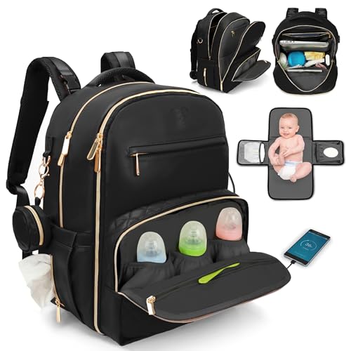Convertible Diaper Bag Backpack With Changing Pad Station - Essential