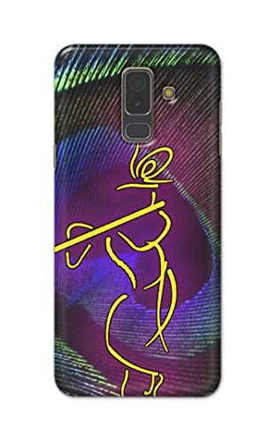 Image of PRINTFIDAA Lord Krishna On Peacock Feather Hard Back Cover for Samsung Galaxy A6 Plus (2018) (6.0 inch) / Samsung J8 (2018), J810F / DS Back Cover -(P6) KAT1007