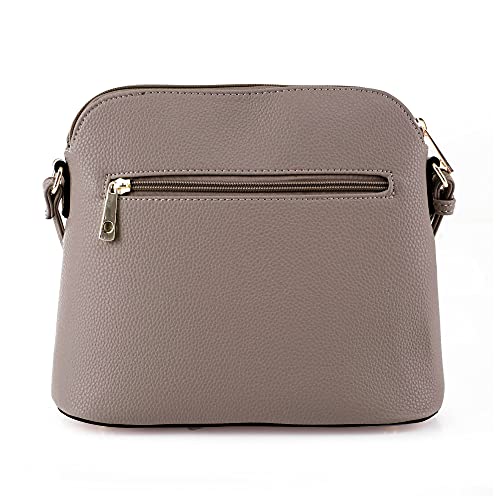 Image of SG SUGU Lunar Lightweight Medium Dome Crossbody Bag Shoulder Bag with Tassel | Zipper Pocket | Adjustable Strap