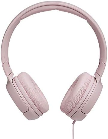 JBL T500 in Pink Over Ear Lightweight / Foldable Headphones with Pure Bass Sound 1-Button Remote / Built-In Microphone
