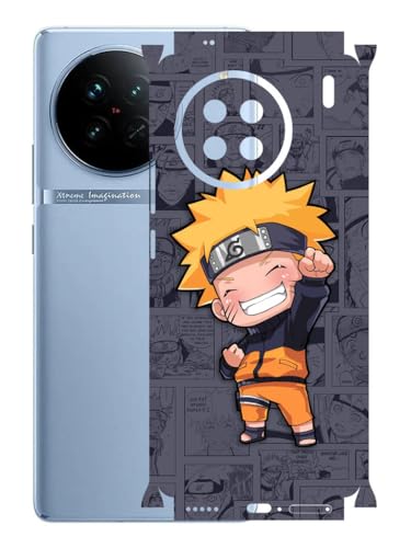 Image of AtOdds - VIVO X90 Mobile Back Skin Sticker - Lamination - Rear Screen Guard Protector Film Wrap (Coverage - Back+Camera+Sides) (Design - Naruto)