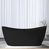 Exclusive freistehende Badewanne 170 oval schwarz