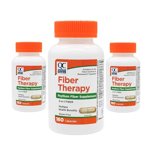 Quality Choice Fiber Capsule Laxative Supplement, 160 Ct. - Pack