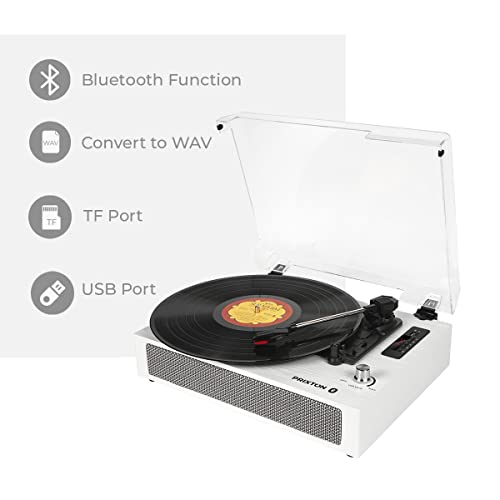 PRIXTON Studio Deluxe | Platine Vinyle Vintage | Reproducteur de disques Vinyle et de la Musique Via Bluetooth USB… - Les Beatles, Paul McCartney, John Lennon, RIngo Starr, George Harrison PRIXTON Studio Deluxe | Platine Vinyle Vintage | Reproducteur de disques Vinyle et de la Musique Via Bluetooth USB… – Image 3