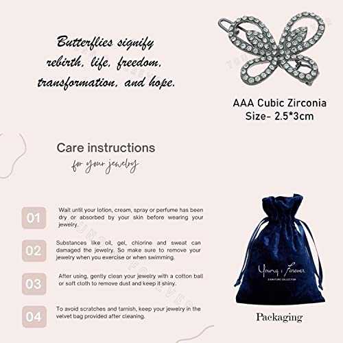 Image of Young & Forever Gift Special Fashion Celestial Stars Flower Butterfly Gold Plated Crystal Barrette Hair Clip /Pin Hair Accessories for women
