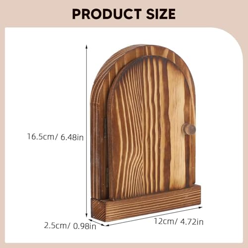 Protector de placa de pared rockible para tomacorriente de puerta madera 12x16.5x2.5 cm 3
