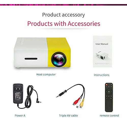 Mini projecteur de poche YG300 pour projection sur mur et plafond - 7