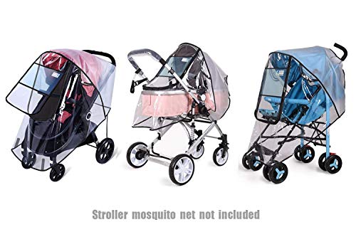 Stroller Rain Cover By Hombae, Universal Baby Stroller Weather Shield, Waterproof Stroller Cover, Travel Umbrella Stroller Wind Dust Shield, Stroller Cover For Rain, Food Grade Eva, Eye Protect #TOP4