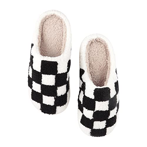 RIAH FASHION Women's Fuzzy Slippers Plush Cozy House Shoes - Indoor Slip on Warm Fleece Slipper3